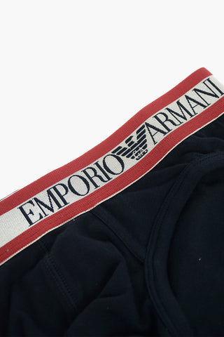 Stretch Cotton Briefs with Logoed Band