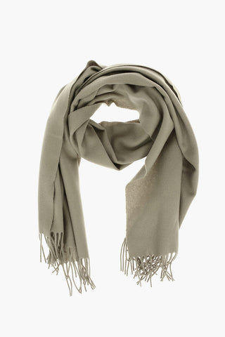 virgin wool and cashmere fringed EFIN scarf