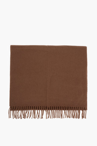 Sciarpa in lana vergine e cashmere con frange