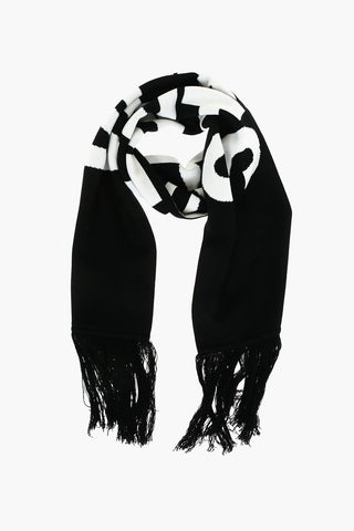 merino wool fringed scarf