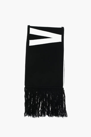merino wool fringed scarf