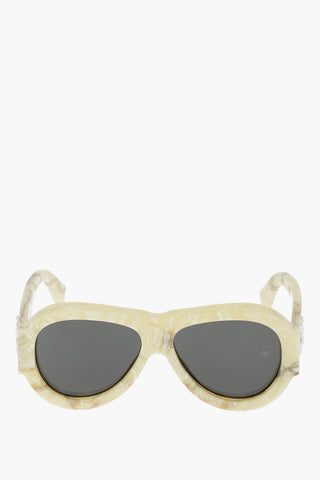 Marble Effect PILOT Sunglasses with Logo