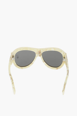 Marble Effect PILOT Sunglasses with Logo