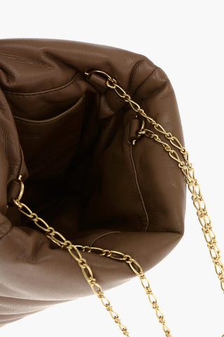 Vegan Leather Padded Shoulder Bag
