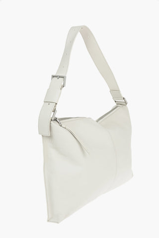 zip closure textured leather EDBURY shoulder bag