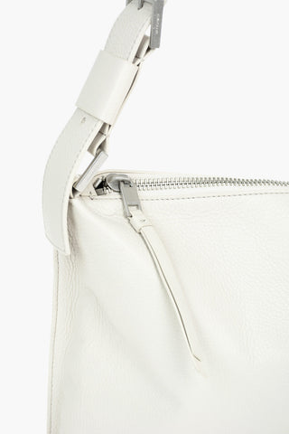 zip closure textured leather EDBURY shoulder bag