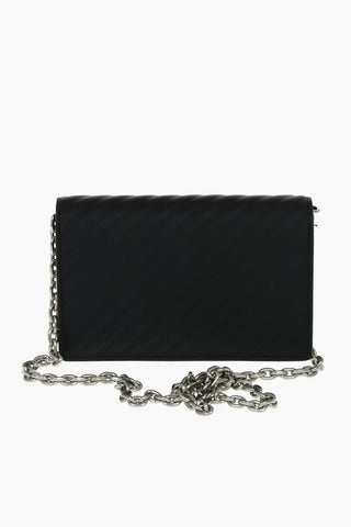 Leather JITNEY Crossbody Bag With Chain