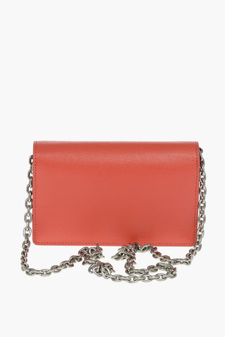Leather JITNEY Crossbody Bag With Chain