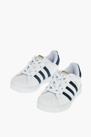 leather SUPERSTAR EL I sneakers with fabric trimmings