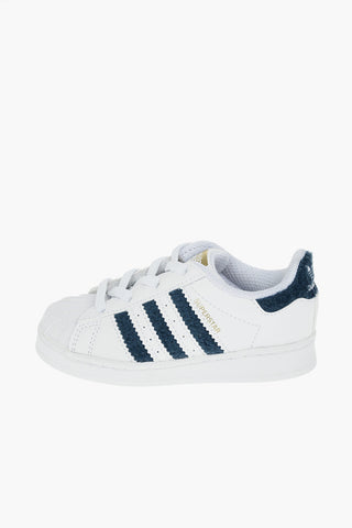 leather SUPERSTAR EL I sneakers with fabric trimmings
