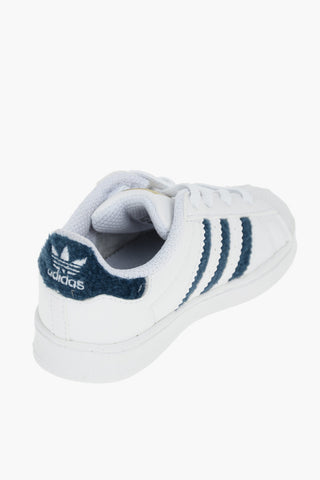 leather SUPERSTAR EL I sneakers with fabric trimmings
