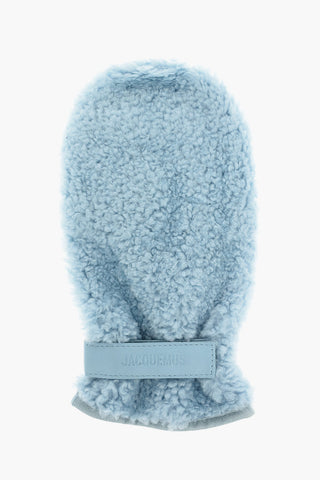 Real Fur Leather Mitten Gloves