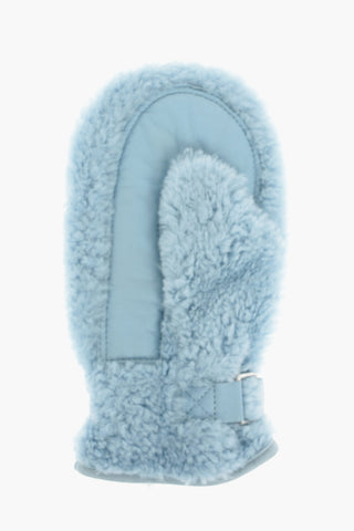 Real Fur Leather Mitten Gloves