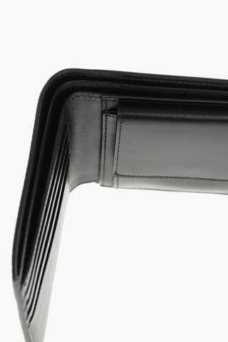 front printed textured leather wallet