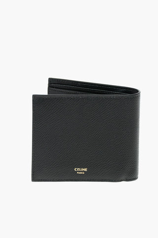 Textured Leather Wallet with Writing