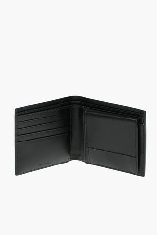 Textured Leather Wallet with Writing