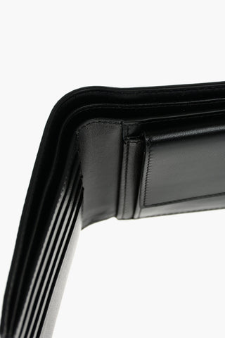 Textured Leather Wallet with Writing