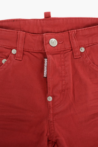 Shorts in denim stretch a tinta unita