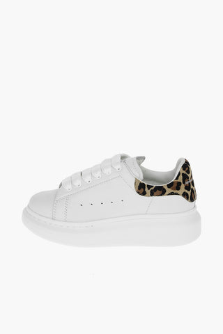 Sneakers in Pelle con Dettaglio Animalier
