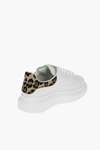 Sneakers in Pelle con Dettaglio Animalier