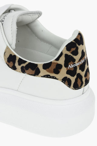 Sneakers in Pelle con Dettaglio Animalier