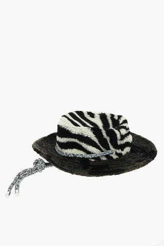 Cappello in ecopelliccia fantasia animalier