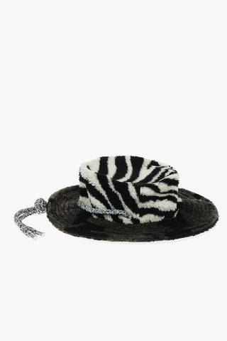 Cappello in ecopelliccia fantasia animalier