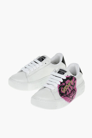 Printed Leather Sneakers