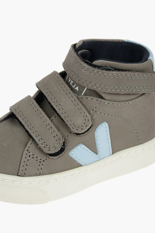 touch strap closure leather high top sneakers