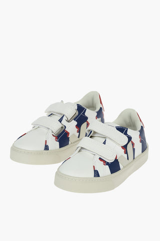 All Over Printed Textured Leather MALIKA Sneakers