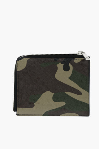 Portafoglio Camouflage con Chiusura Zip