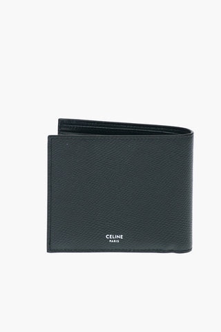 Textured Leather Wallet with Writing