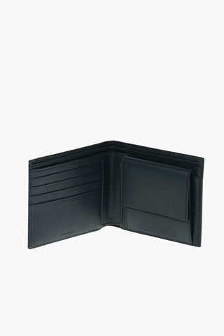 Textured Leather Wallet with Writing