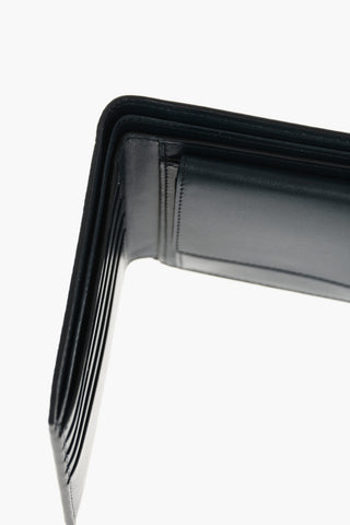 Textured Leather Wallet with Writing
