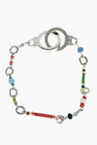 colored beads brass bracelet