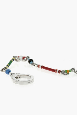 colored beads brass bracelet