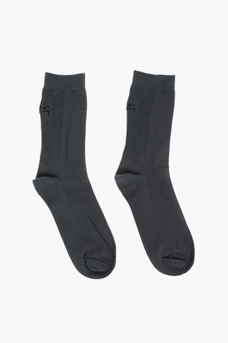 Solid Color Cotton Blend Long Socks