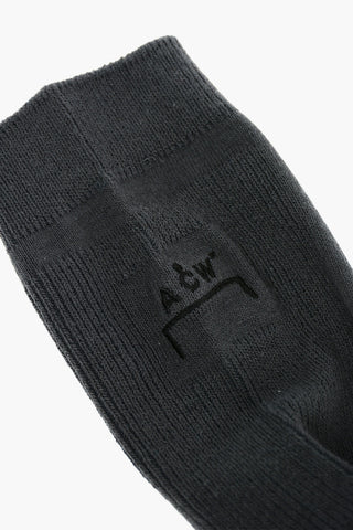Solid Color Cotton Blend Long Socks