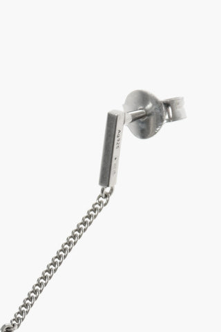 Orecchino singolo in argento con pendente Fleur De Lys