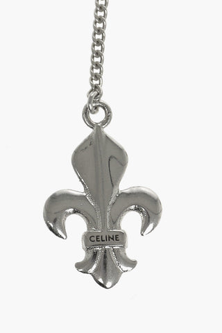 Orecchino singolo in argento con pendente Fleur De Lys