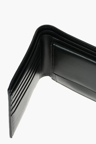 logo printed camouflage leather wallet
