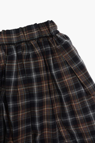 Tartan Checked Flared JUPE SUZON Skirt with Drawstring Waist