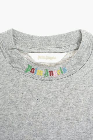 Crew-Neck T-shirt with Embossed Logo on the Back