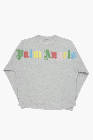 Crew-Neck T-shirt with Embossed Logo on the Back