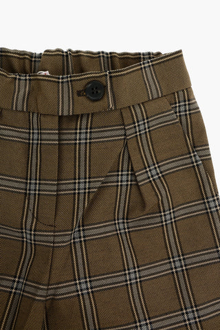 Plaid Check Single Pleated TASHA Pants