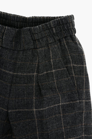drawstring waist district check motif TILYO pants