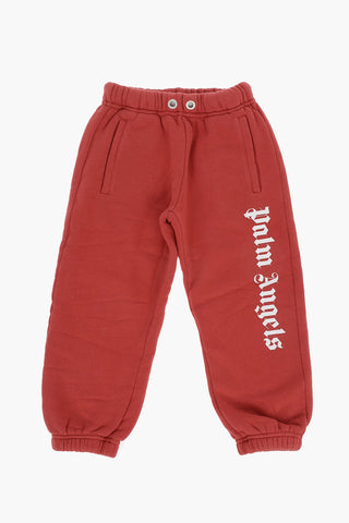 logo printed solid color joggers