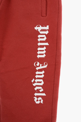 logo printed solid color joggers