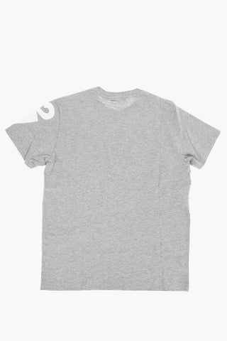 logo printed solid color crew-neck t-shirt