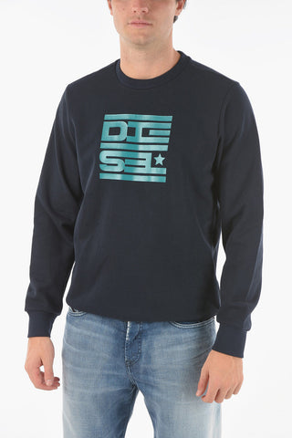 Crew Neck S-GIRK-K15 Front Printed Sweatshirt